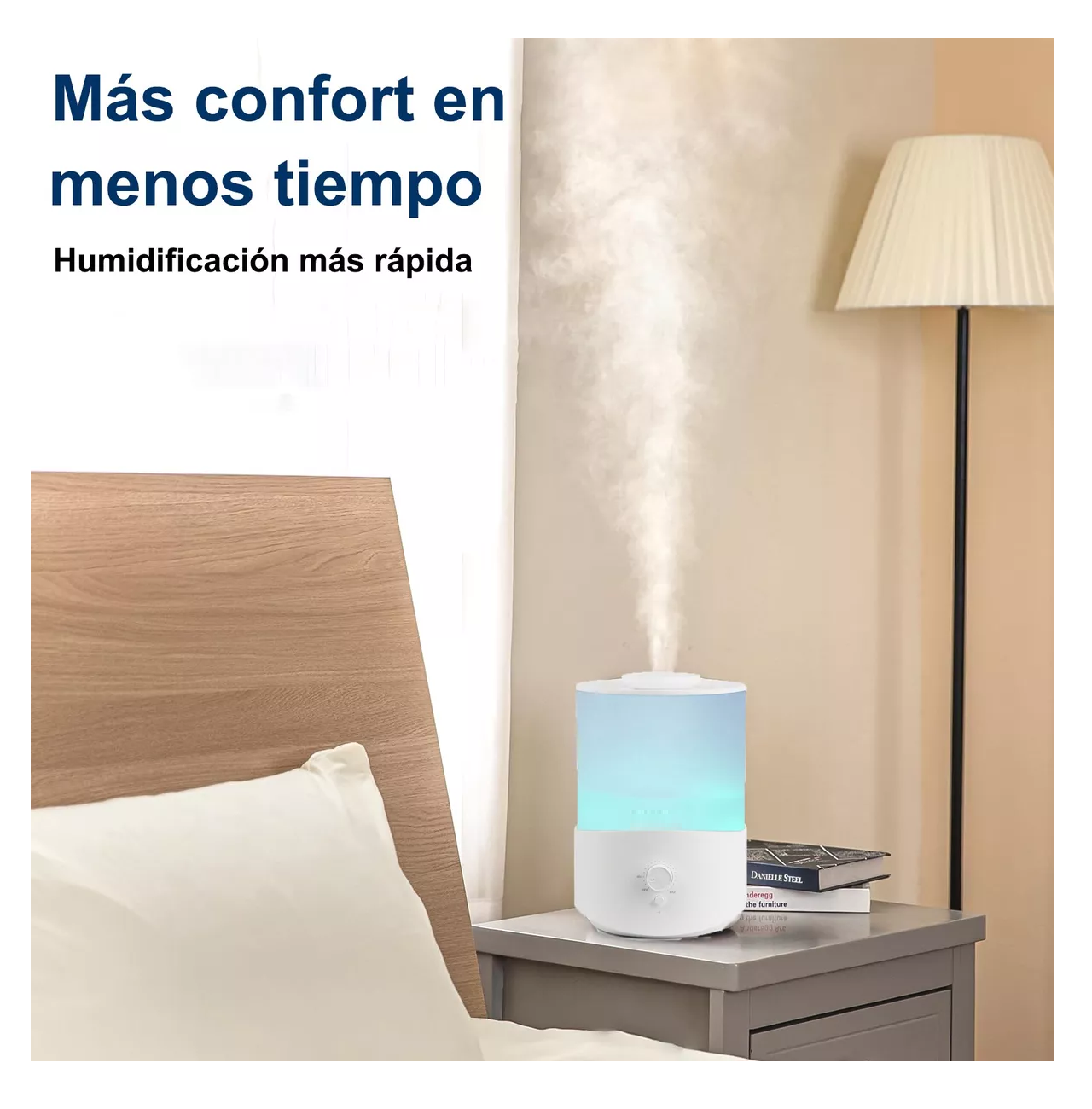 Foto 5 pulgar | Difusor De Aceite Esencial 2.5l Humidificador Ultrasónico Blanco