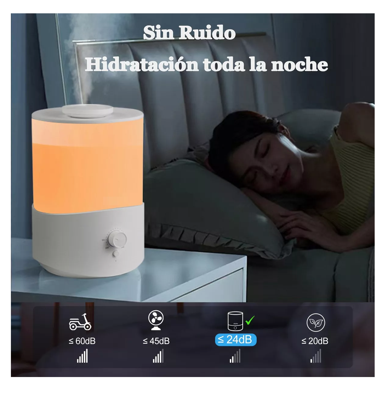 Foto 6 pulgar | Difusor De Aceite Esencial 2.5l Humidificador Ultrasónico Blanco