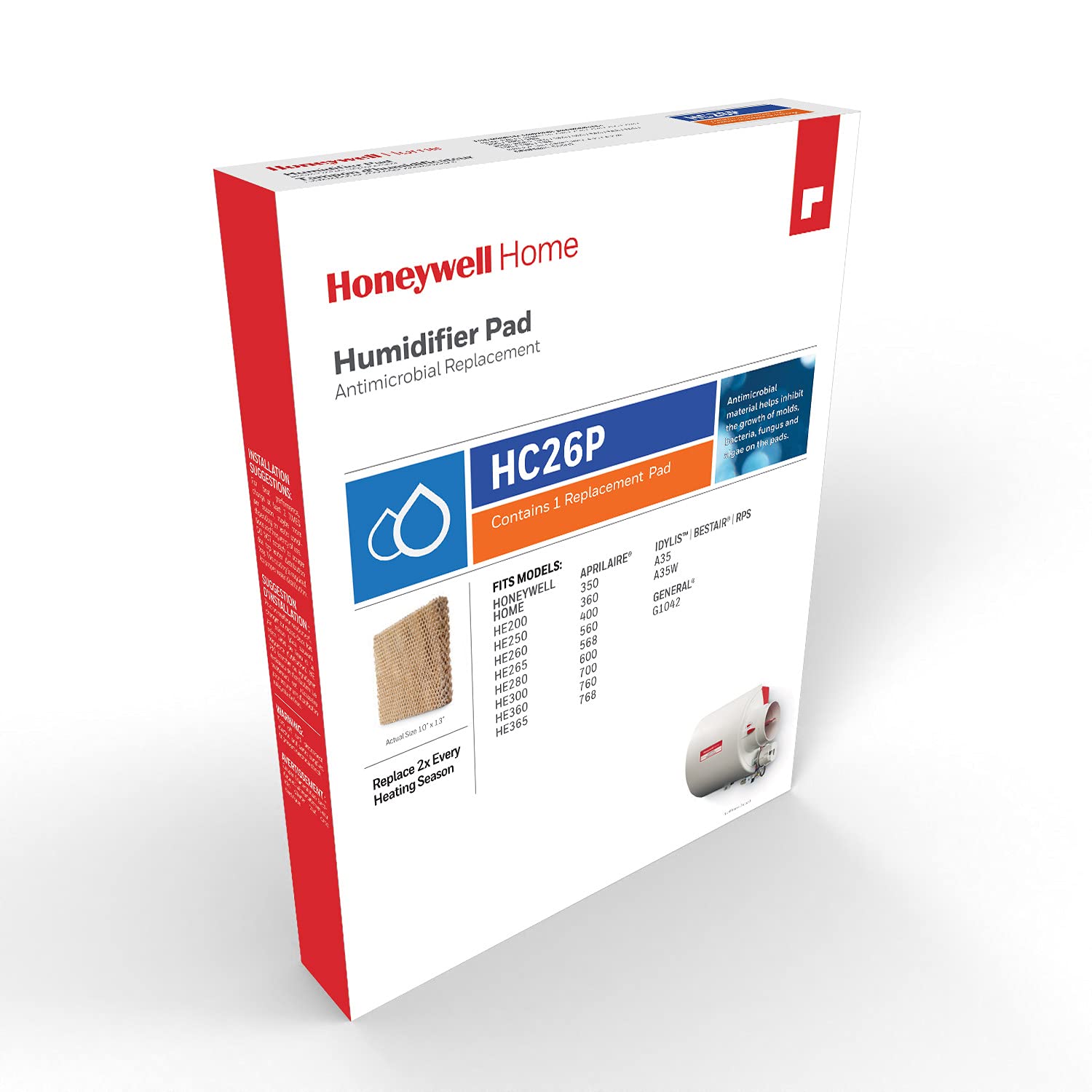 Foto 2 pulgar | Almohadilla Humidificadora Para Toda La Casa Honeywell Home Hc26p, 10 X 13 Cm - Venta Internacional.