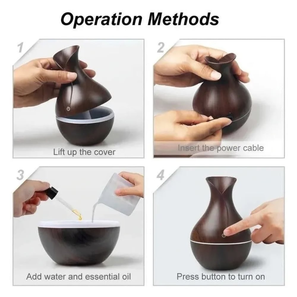 Foto 5 pulgar | Purificador De Aire Aroma Diffuser, Humidificador, 130 Ml, Con 12 Esencias - Venta Internacional.