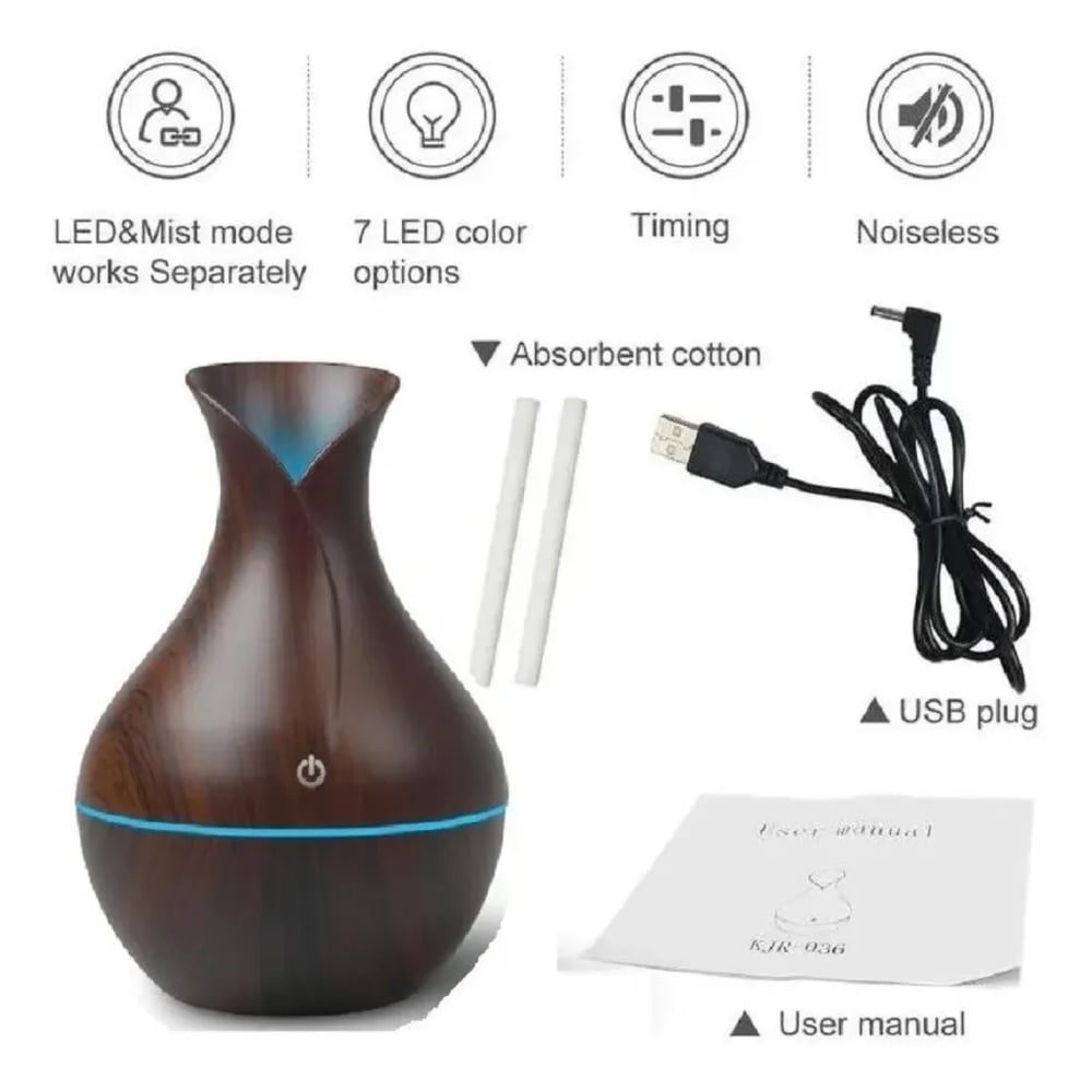 Foto 6 pulgar | Purificador De Aire Aroma Diffuser, Humidificador, 130 Ml, Con 12 Esencias - Venta Internacional.