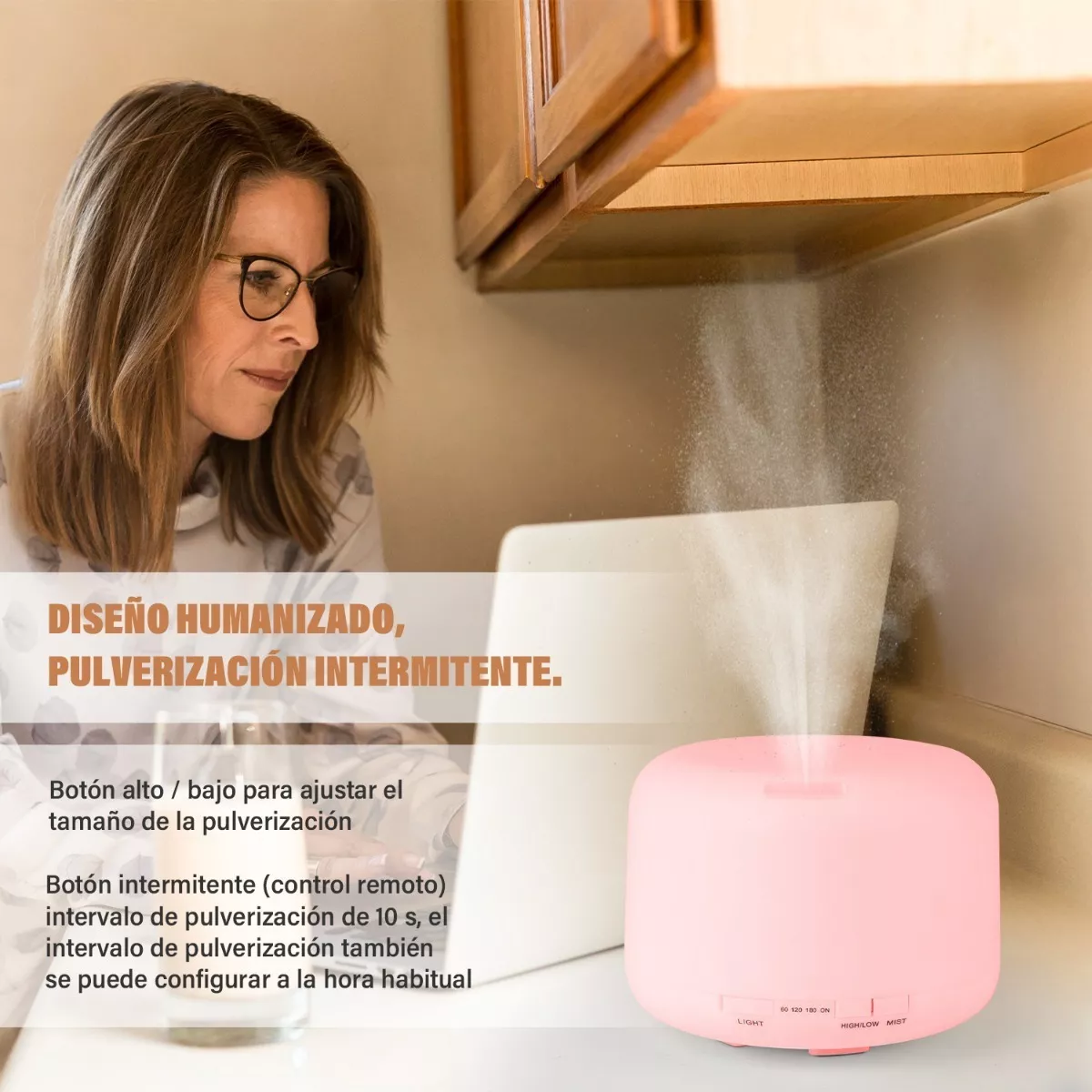 Foto 3 pulgar | Difusor De Aceite Esencial Difusor Humidificador Aroma Eo Safe Imports Esi-6789 Blanco