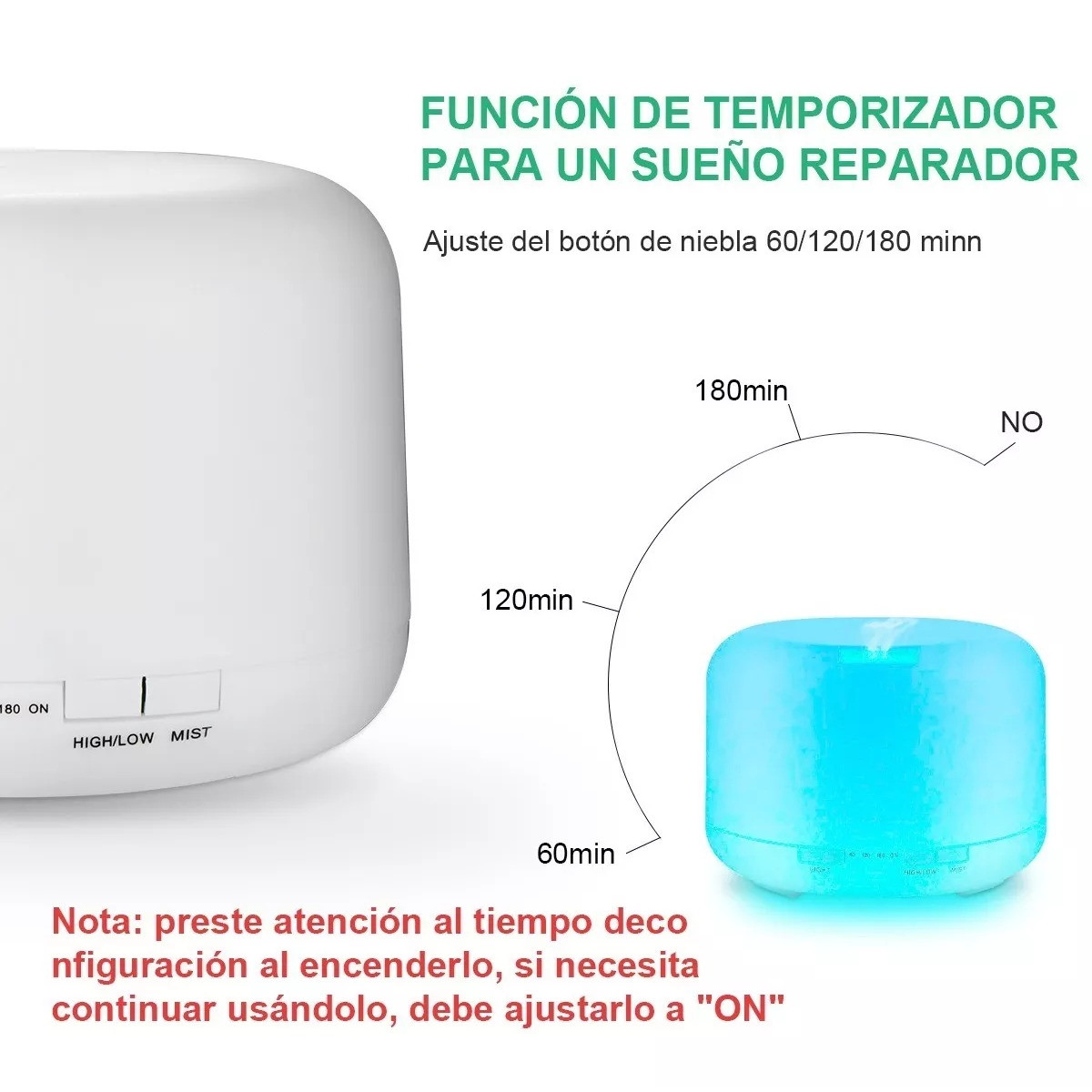 Foto 4 pulgar | Difusor De Aceite Esencial Difusor Humidificador Aroma Eo Safe Imports Esi-6789 Blanco