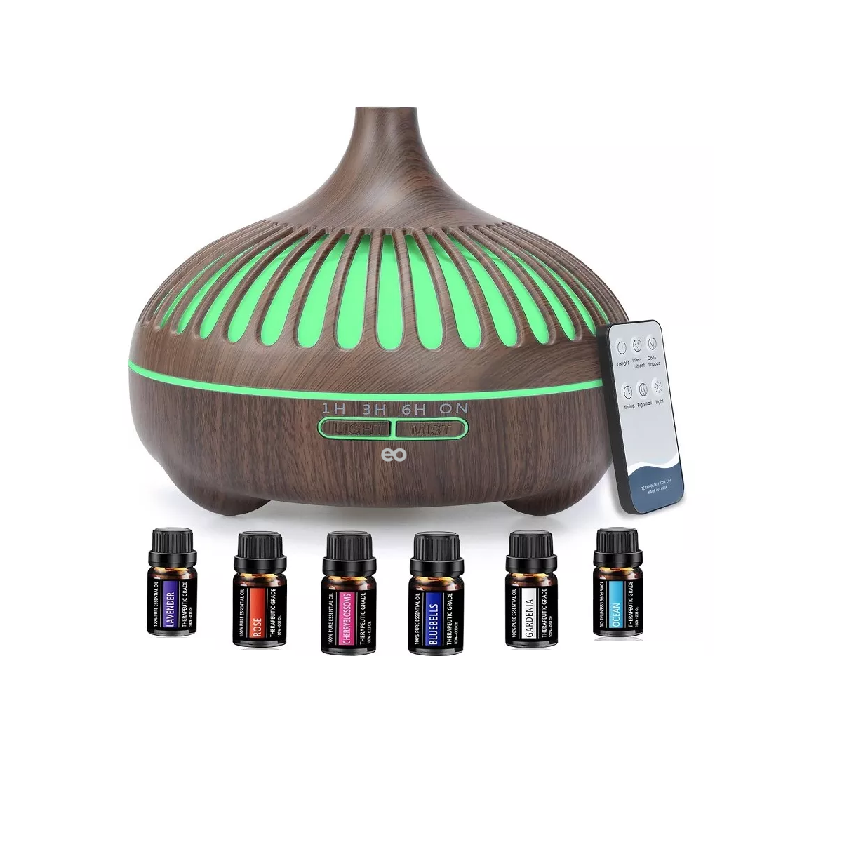 Foto 2 pulgar | Humidificador Aromaterapia 550ml Difusor De Aceite Esencial Eo Safe Imports Esi-9588-1 Marrón