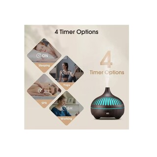 Foto 3 | Humidificador Aromaterapia 550ml Difusor De Aceite Esencial Eo Safe Imports Esi-9588-1 Marrón