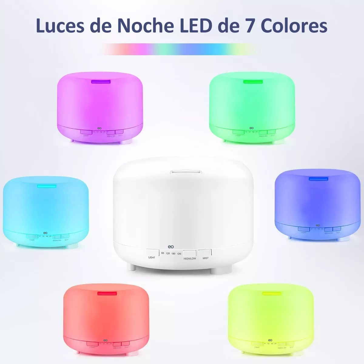 Foto 3 pulgar | Humidificador Difusor Ultrasónico Aromaterapia Luz Led Eo Safe Imports Esi-9585 Multicolor