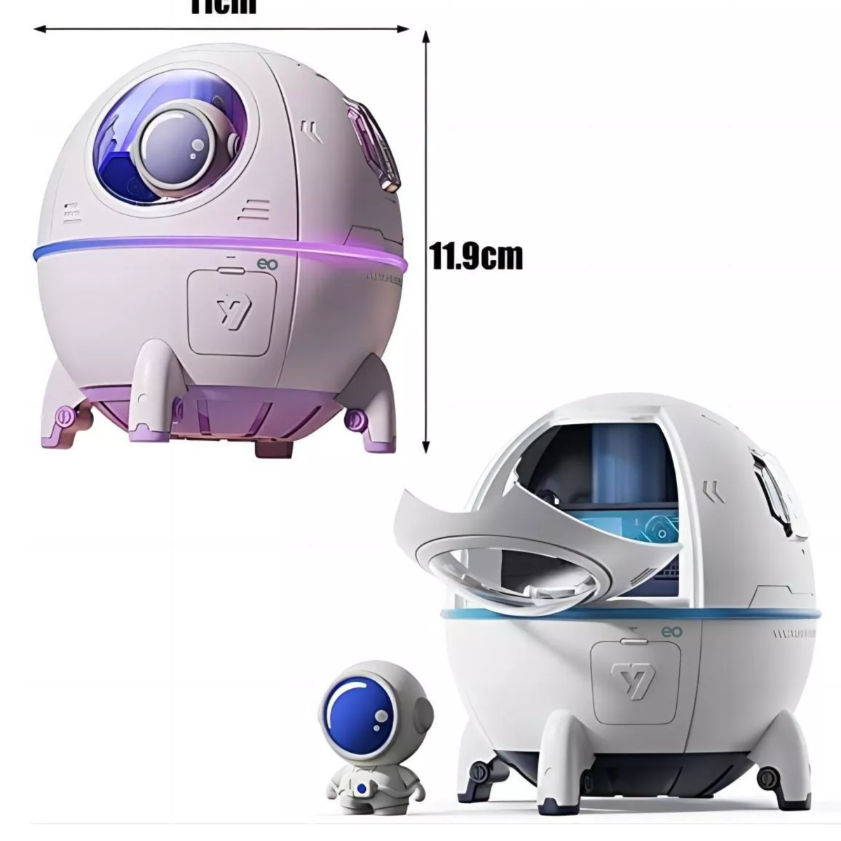 Foto 3 pulgar | Humidificador Difusor Con Luces Led Eo Safe Imports Esi-10600-1 Blanco