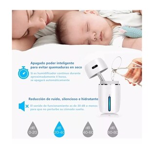Foto 3 | Mini Humidificador Usb De Coche Portátil Purificador De Aire Eo Safe Imports Esi-13612-1 Blanco