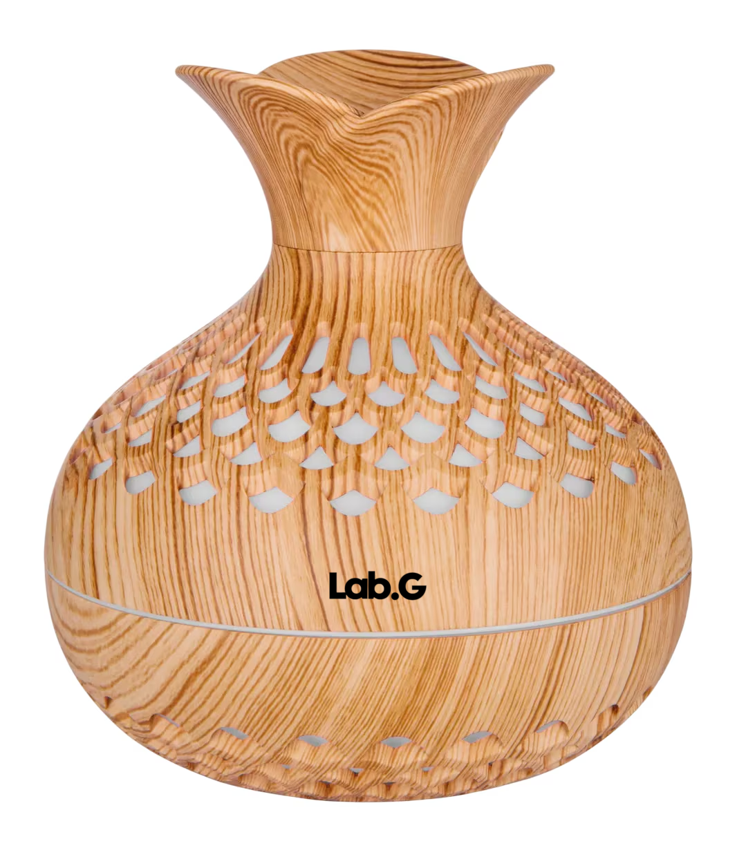 Humidificador Difusor Lámpara Colorida Light Wood Grain Cafe
