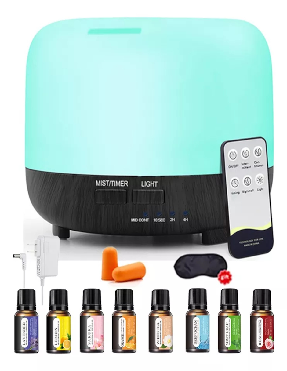 Foto 2 pulgar | Difusor De Aceites Esenciales Aromas Humidificadores + Termo De Agua De Regalo Güish