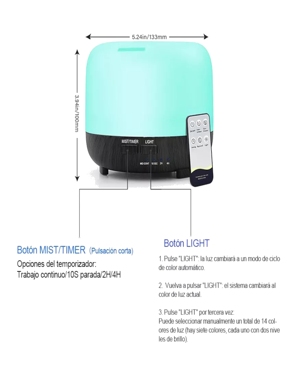 Foto 4 pulgar | Difusor De Aceites Esenciales Aromas Humidificadores + Termo De Agua De Regalo Güish