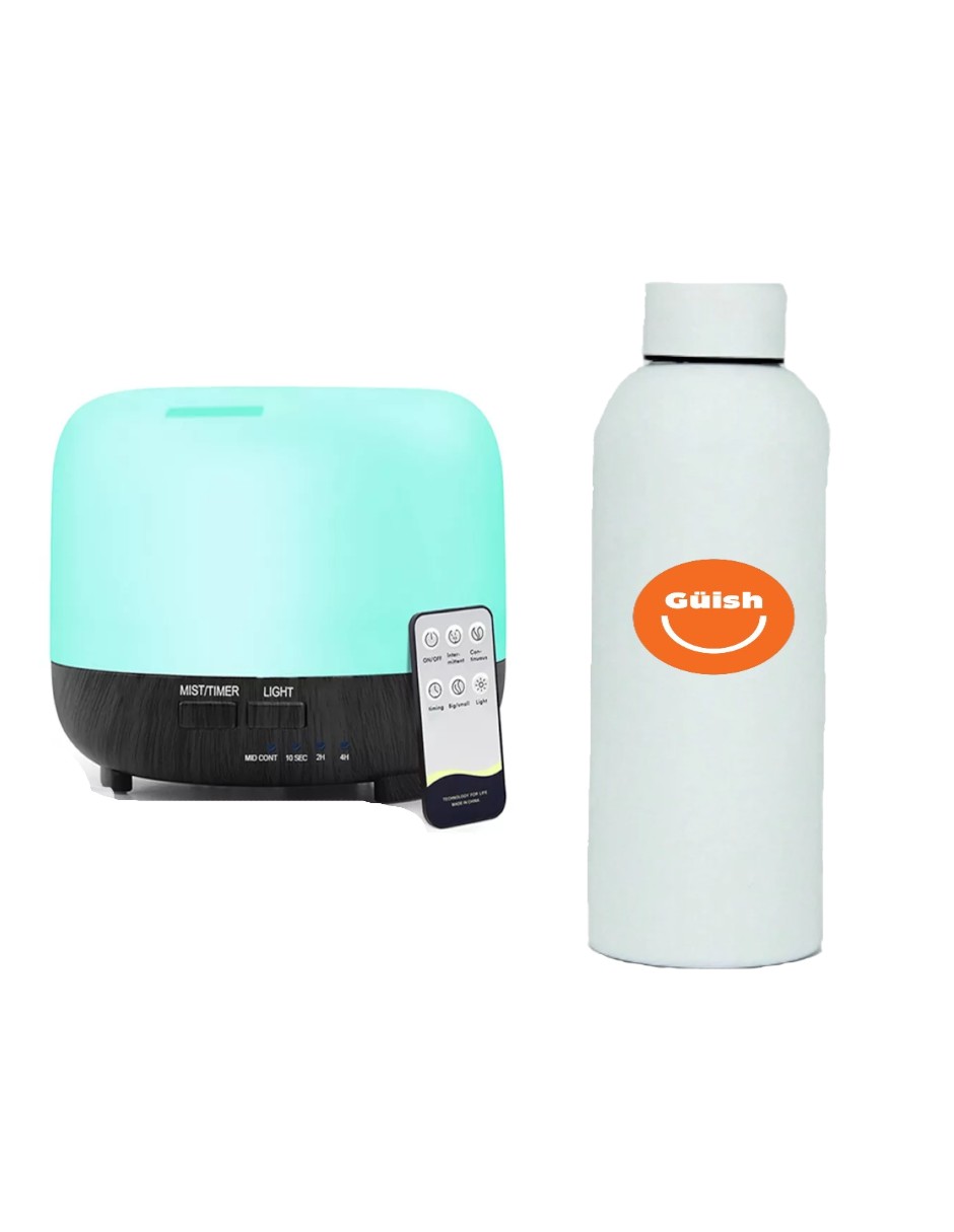 Foto 5 pulgar | Difusor De Aceites Esenciales Aromas Humidificadores + Termo De Agua De Regalo Güish