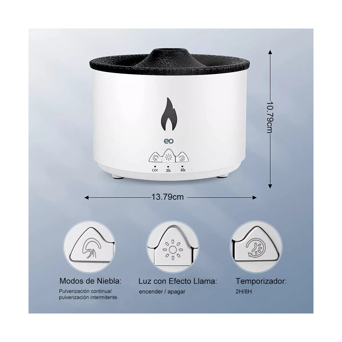 Foto 5 pulgar | Difusor De Aromas Humidificador Aromaterapia Eo Safe Imports Esi-10599-1 Blanco
