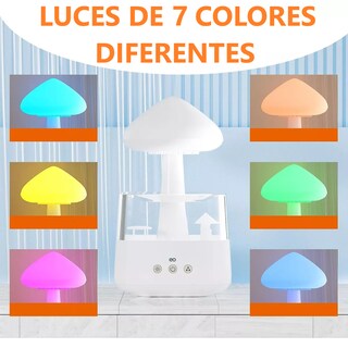 Foto 3 | Difusores De Aromas Humidificador De Nube De Lluvia 7 Colores Eo Safe Imports Esi-13616-1 Blanco
