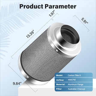 Foto 2 | Filtro De Carbono Ipower De 6 Pulgadas Con Control De Olores Para Tienda De Campaña - Venta Internacional.