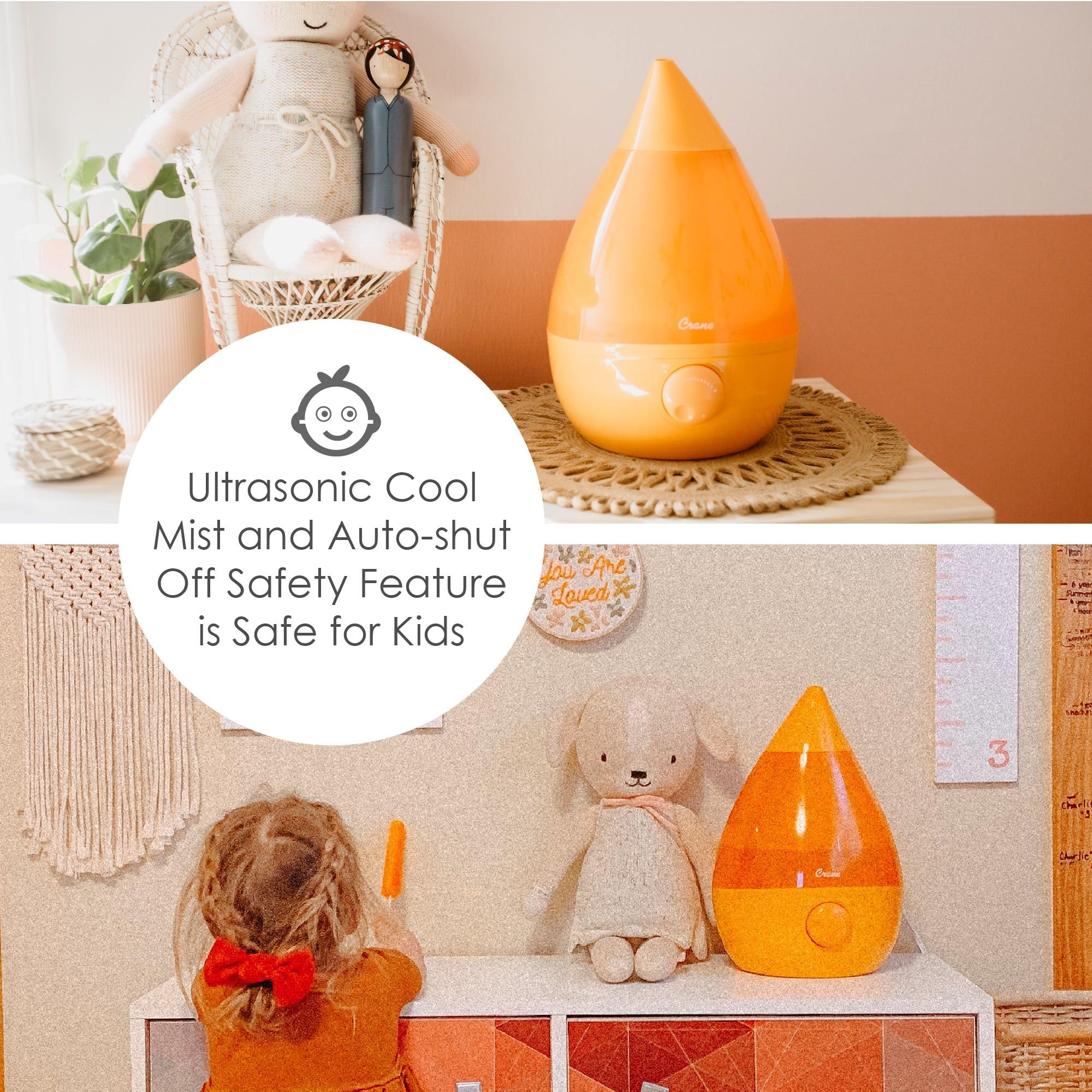 Foto 4 | Humidificador Ultrasónico Cool Mist De 3,8 Litros Para Dormitorio, Color Naranja - Venta Internacional.