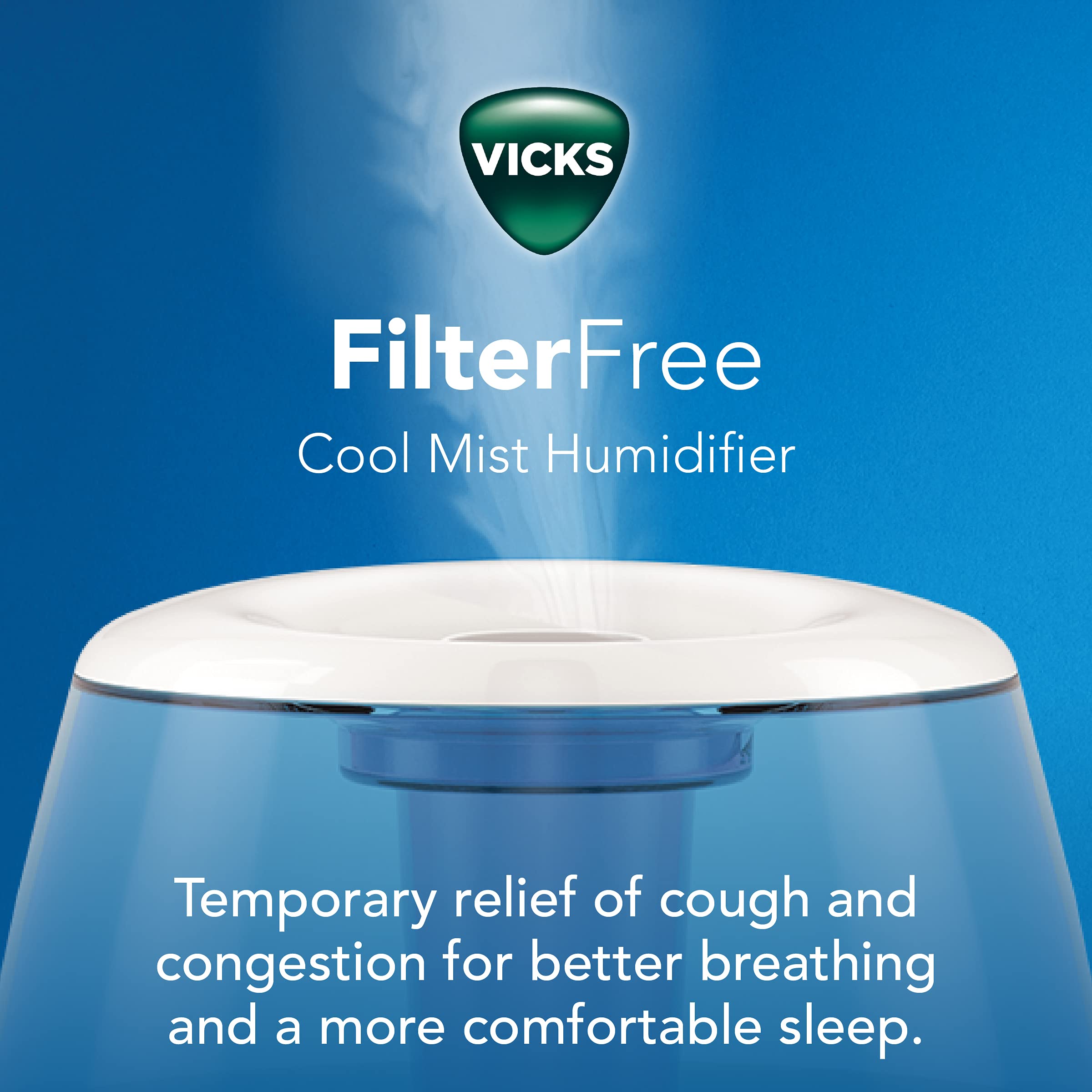 Foto 2 | Humidificador Vicks Ultrasónico Sin Filtro De 4,5 L Para Dormitorios - Venta Internacional.