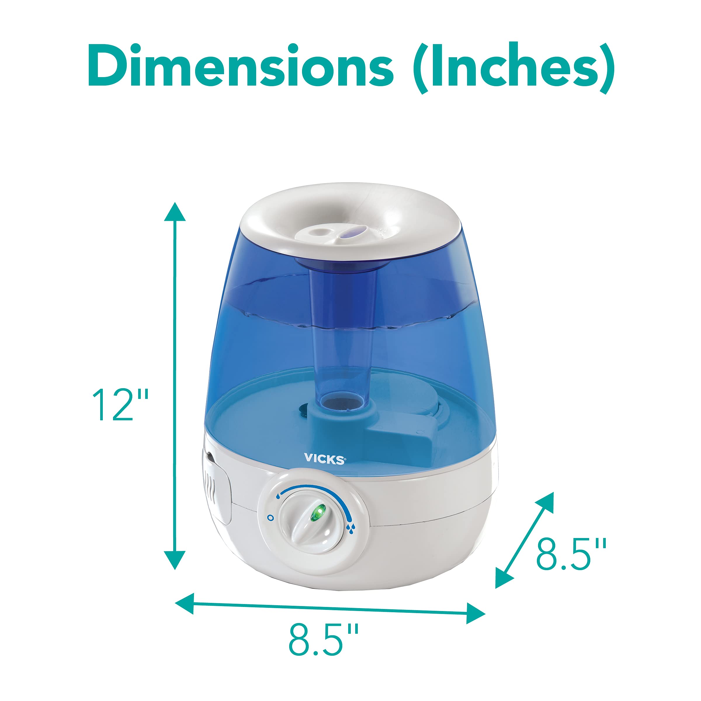 Foto 7 | Humidificador Vicks Ultrasónico Sin Filtro De 4,5 L Para Dormitorios - Venta Internacional.