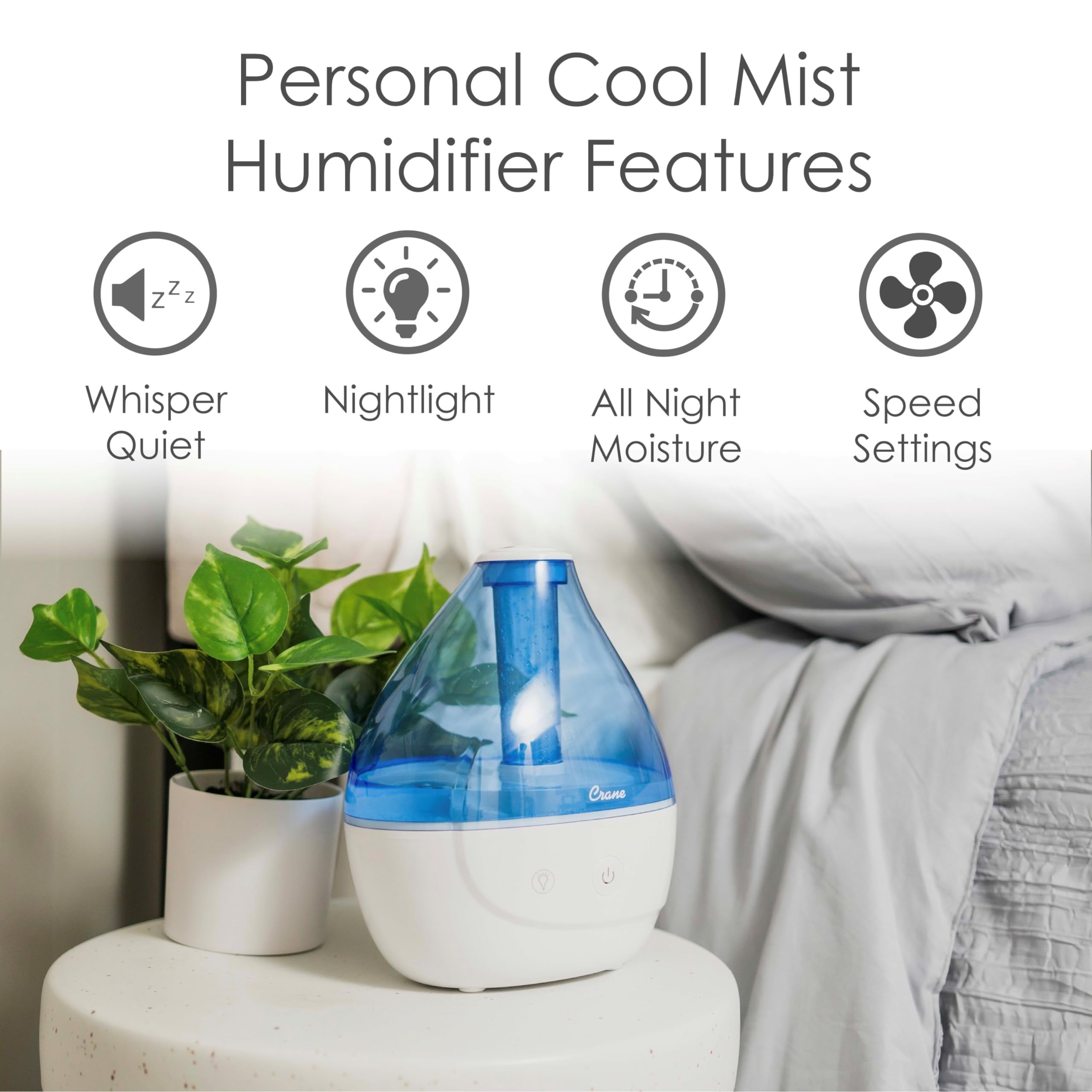 Foto 8 pulgar | Humidificador Crane Personal Ultrasonic Cool Mist 1.5l 8h - Venta Internacional.