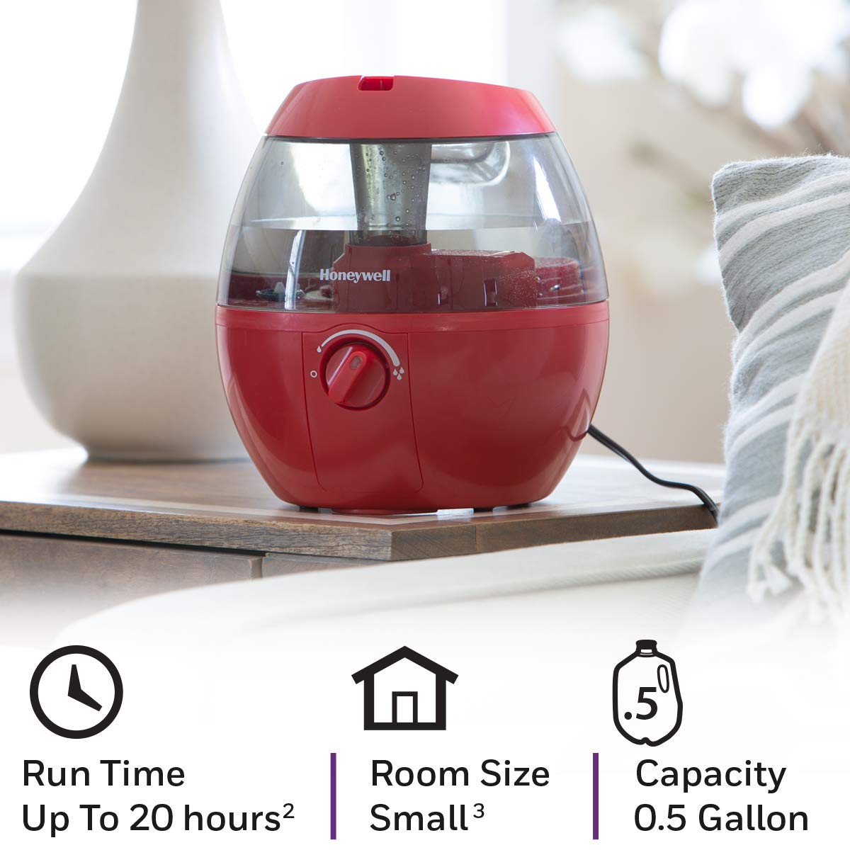 Foto 6 pulgar | Humidificador Cool Mist Honeywell Hul520r Mistmate Rojo - Venta Internacional.