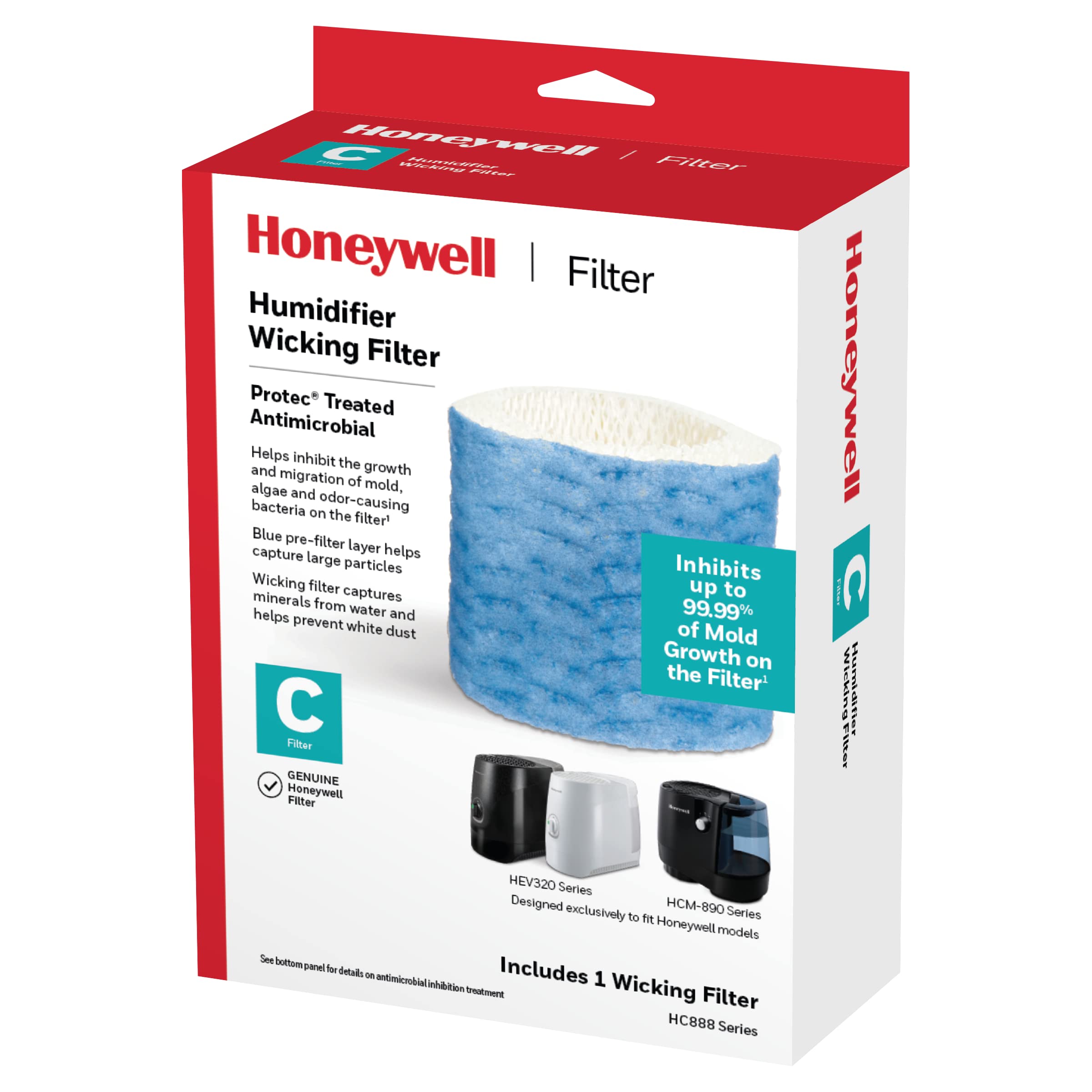 Foto 2 pulgar | Filtro De Repuesto Honeywell C Para Humidificador Hcm-890 Blanco - Venta Internacional.
