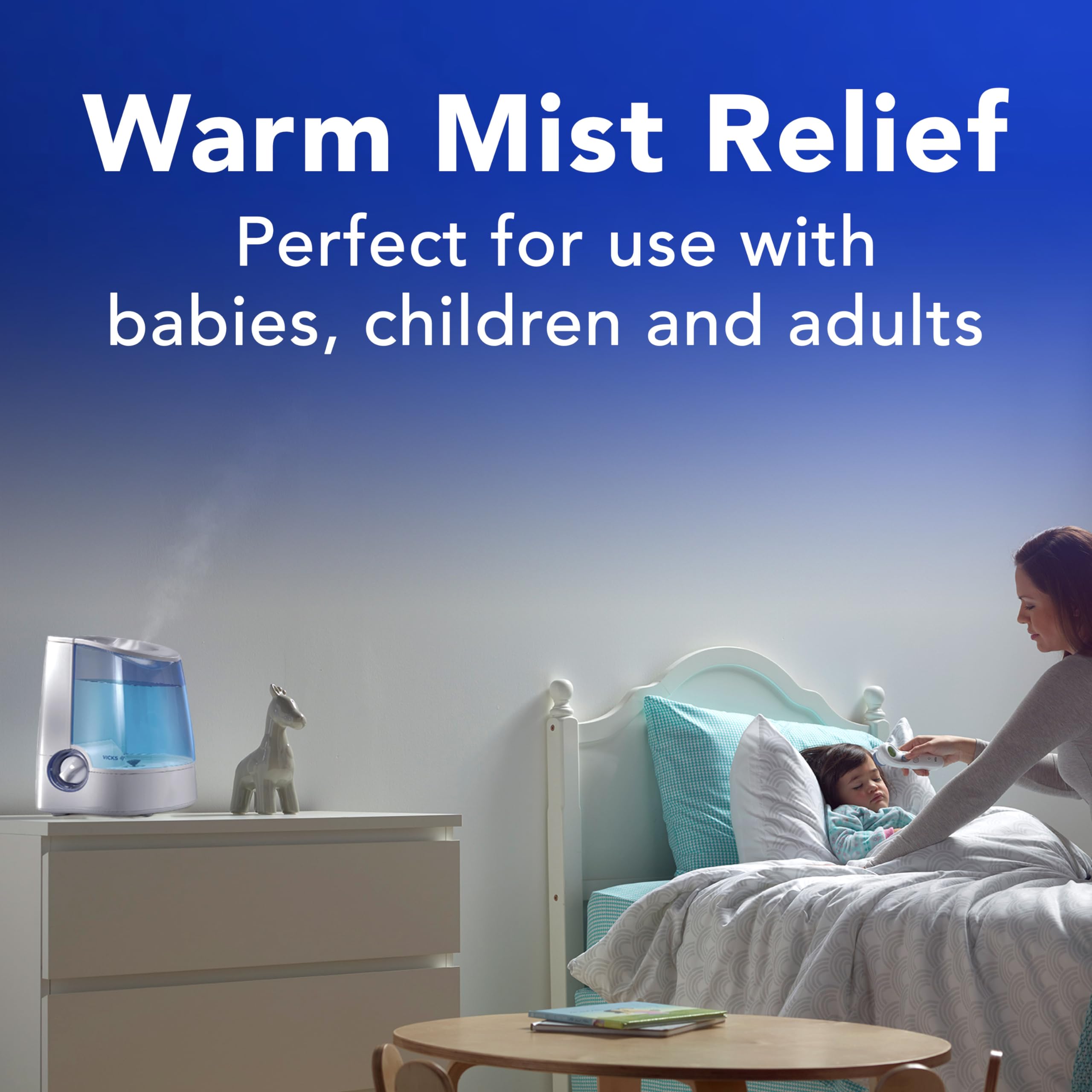 Foto 3 pulgar | Humidificador Vicks Warm Mist Para Habitaciones Pequeñas Y Grandes, Tanque De 4 Litros - Venta Internacional.