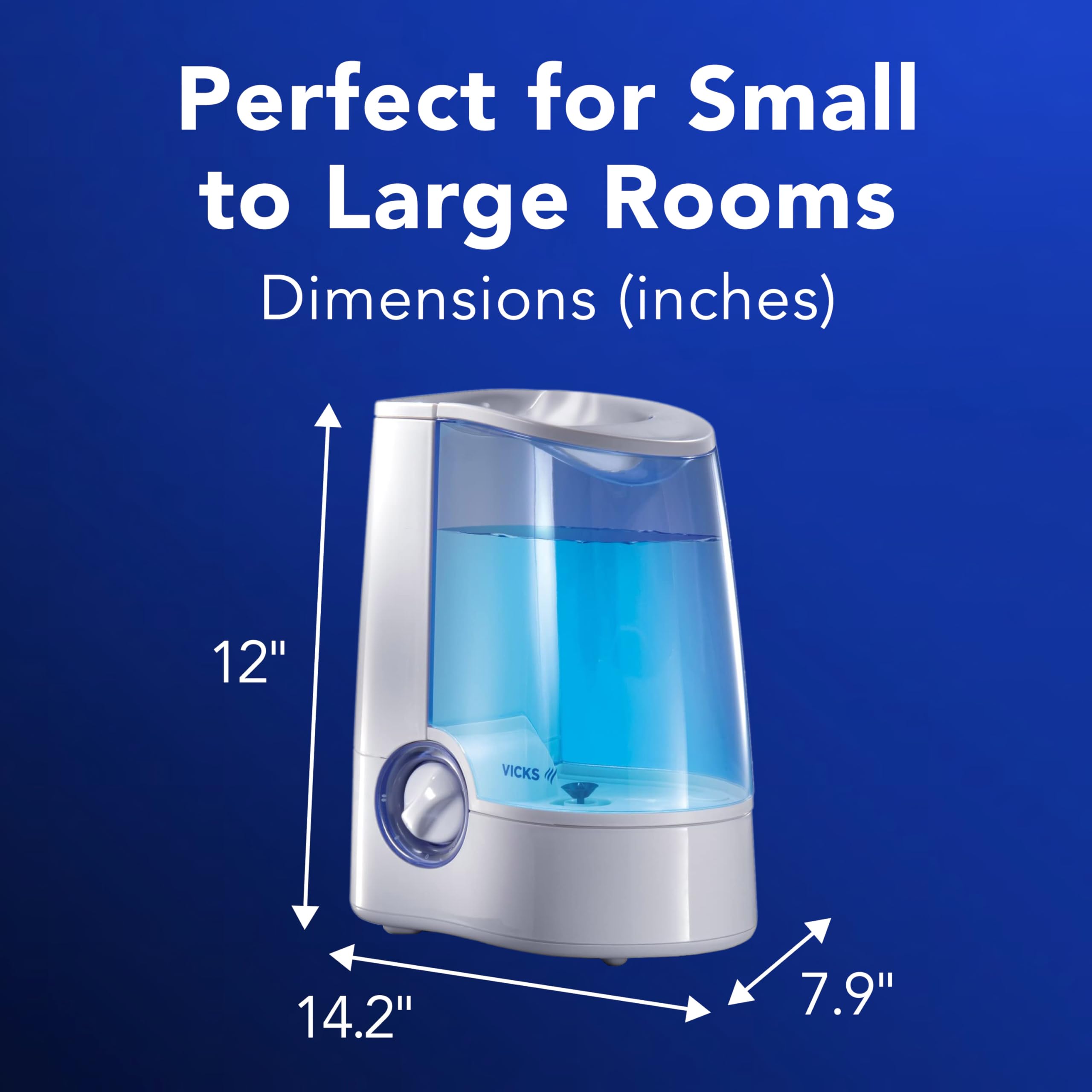Foto 7 pulgar | Humidificador Vicks Warm Mist Para Habitaciones Pequeñas Y Grandes, Tanque De 4 Litros - Venta Internacional.