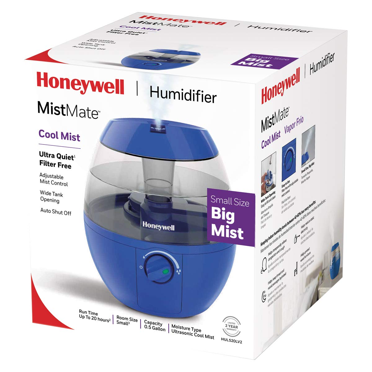 Foto 3 pulgar | Humidificador Honeywell Hul520l Mistmate Cool Mist Blue - Venta Internacional.