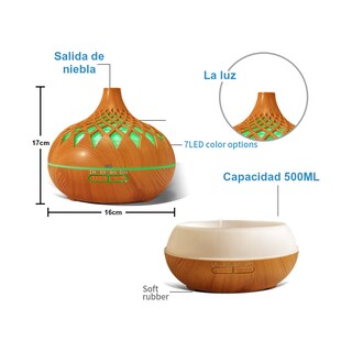 Foto 2 | Difusor Aromatizador Humidificador Con Control 8 Esencias Eo Safe Imports Esi-20080 Marron