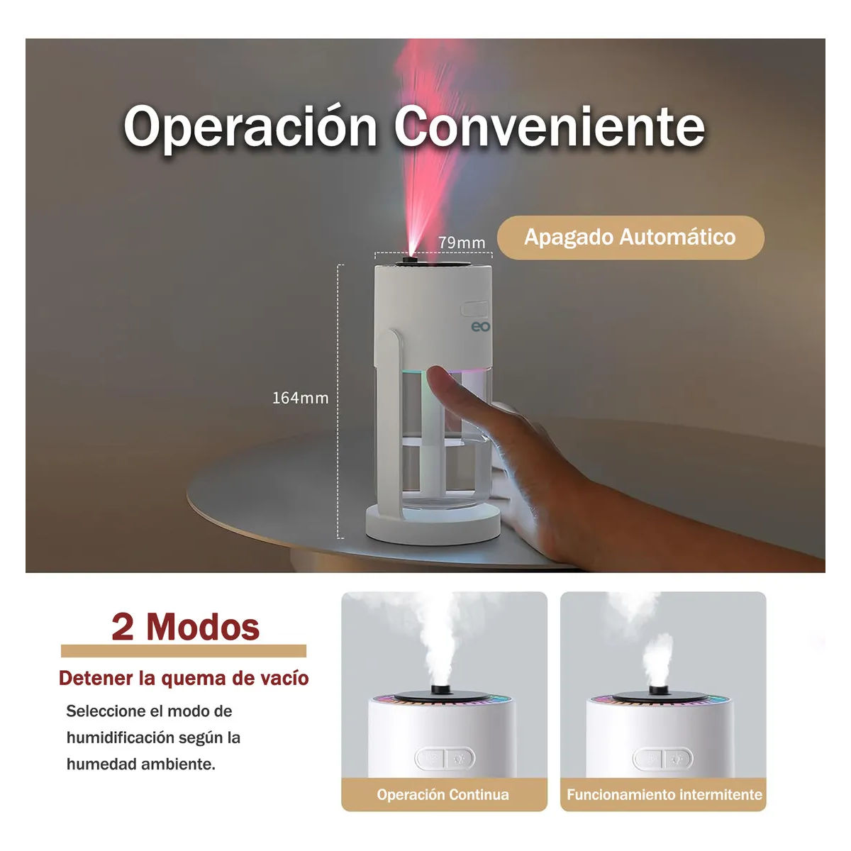 Foto 4 pulgar | Humidificador De Proyección Difusor De Aromas Aceites Esenciales Iluminación Rgb Eo Safe Imports Esi-20079 Blanco