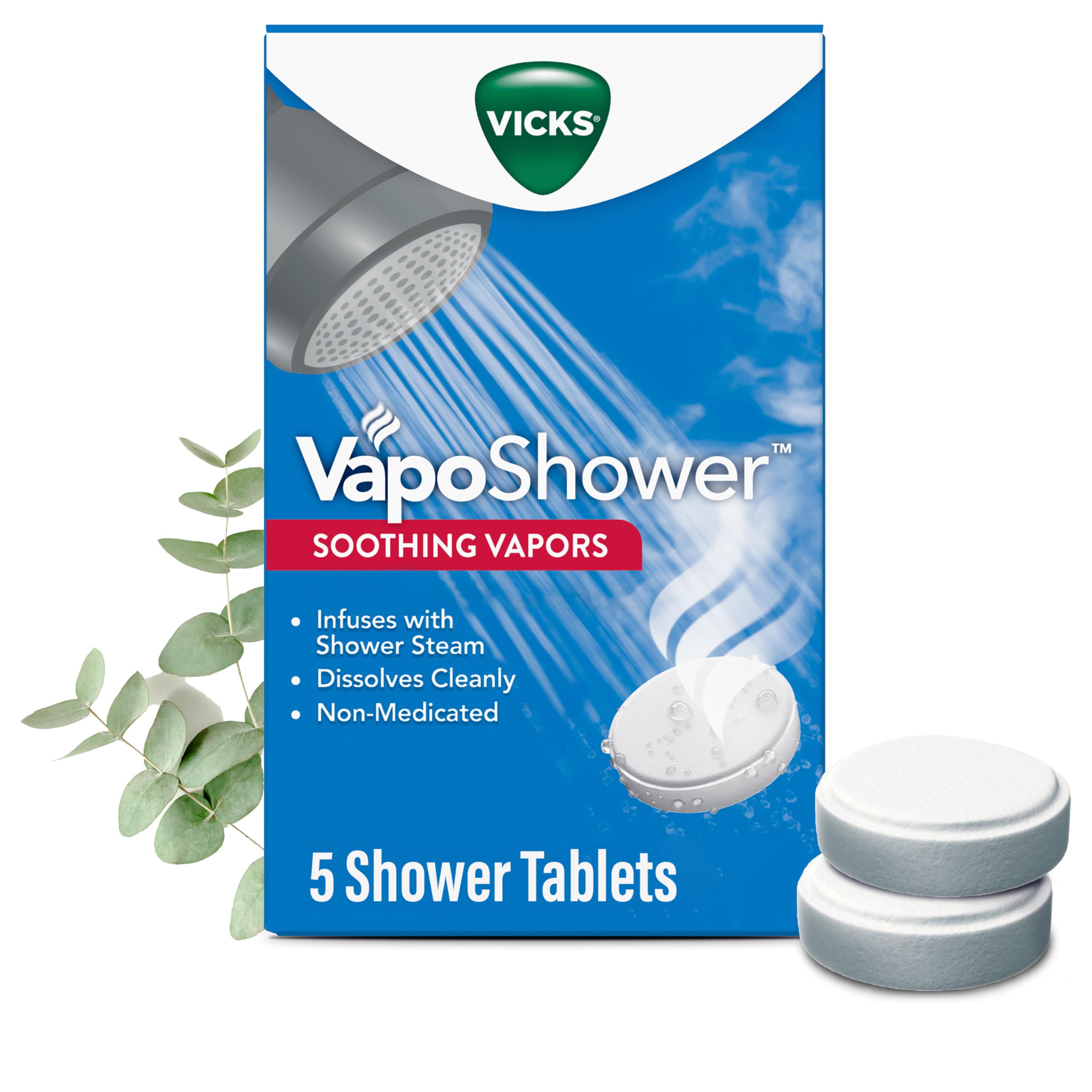 Foto 2 pulgar | Tableta De Ducha Vicks Vaposhower Para Aromaterapia  Eucalipto Y Mentol - Venta Internacional.