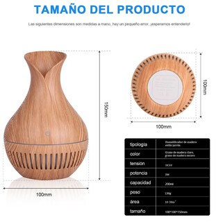 Foto 2 | Humidificador Madera Clara Xtellar De Aromaterapia Estilo Grano De Madera Elegante Y Compacto