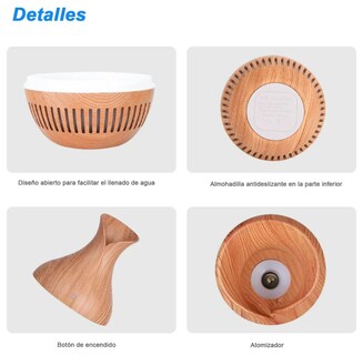 Foto 4 | Humidificador Madera Clara Xtellar De Aromaterapia Estilo Grano De Madera Elegante Y Compacto