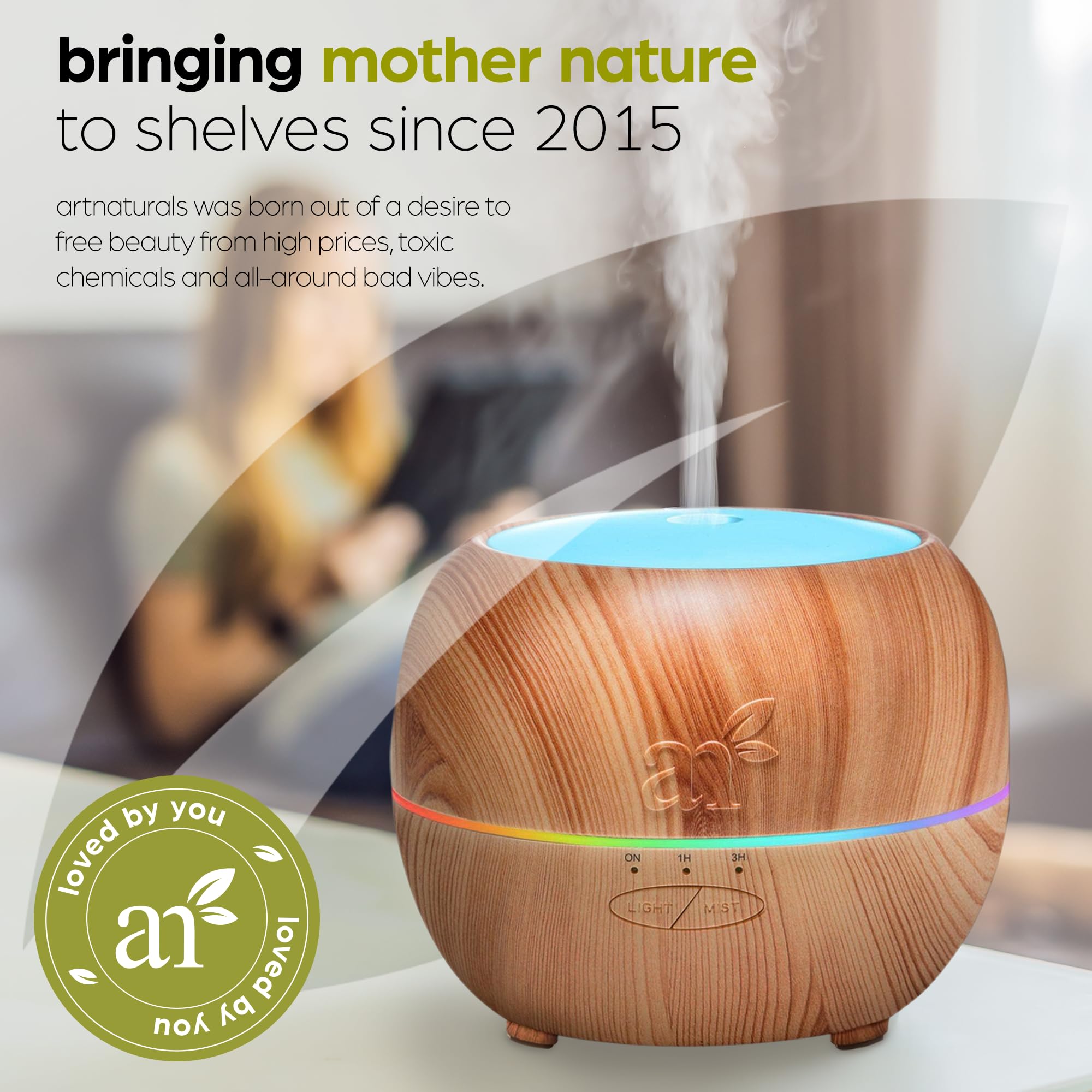 Foto 7 | Difusor De Aceites Esenciales De Aromaterapia Artnaturals  Tanque De 150 Ml - Venta Internacional.