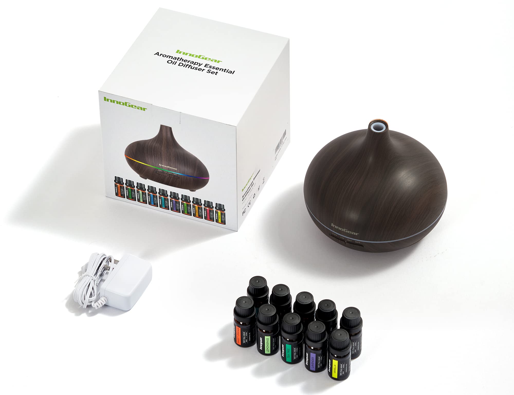 Foto 6 pulgar | Set De Difusor De Aromaterapia Innogear De 400 Ml Con 10 Aceites Esenciales - Venta Internacional.