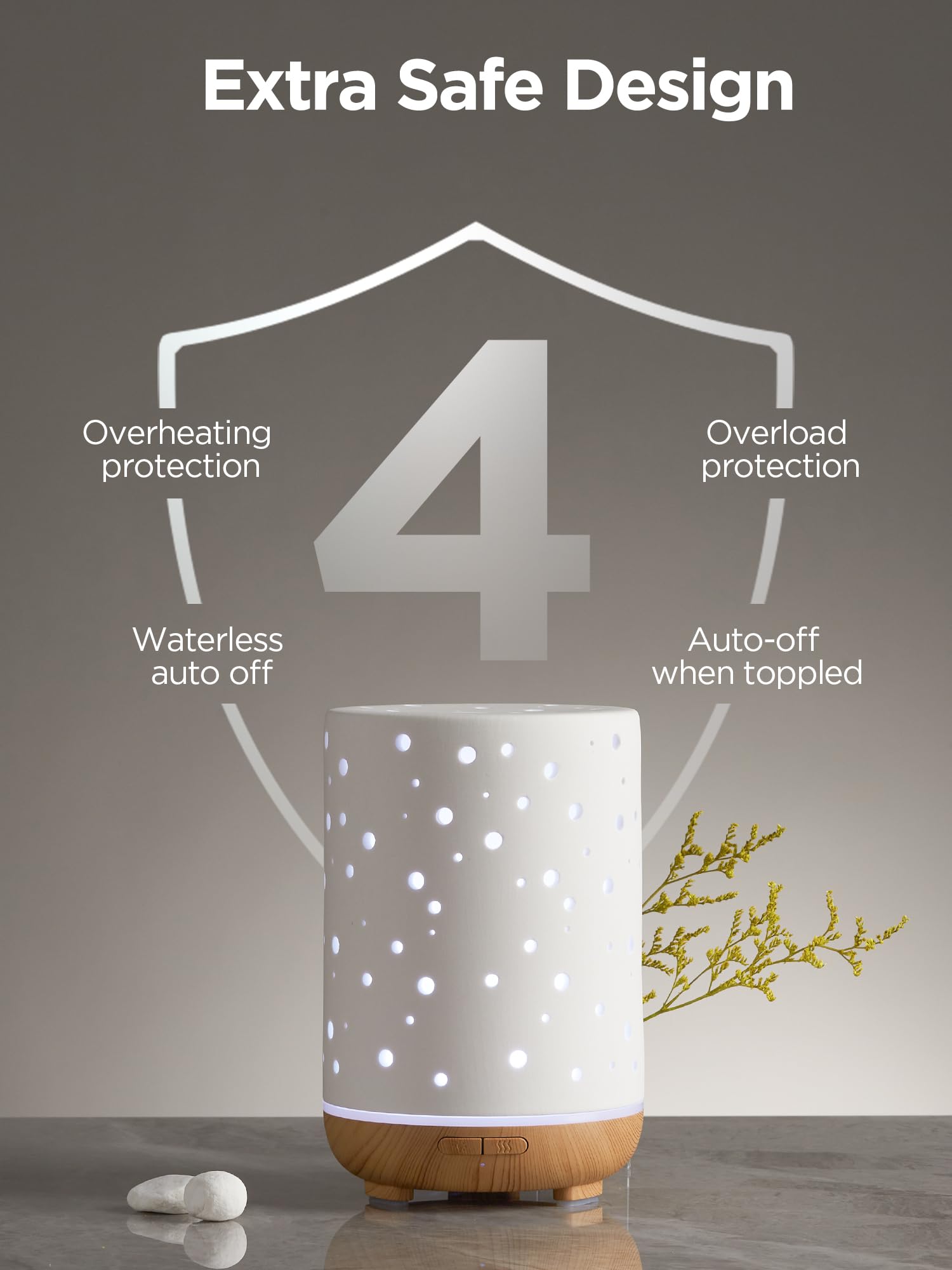 Foto 6 pulgar | Humidificador De Aire Ultrasónico De Cerámica Innogear Con Difusor De Aceite  150 Ml - Venta Internacional.