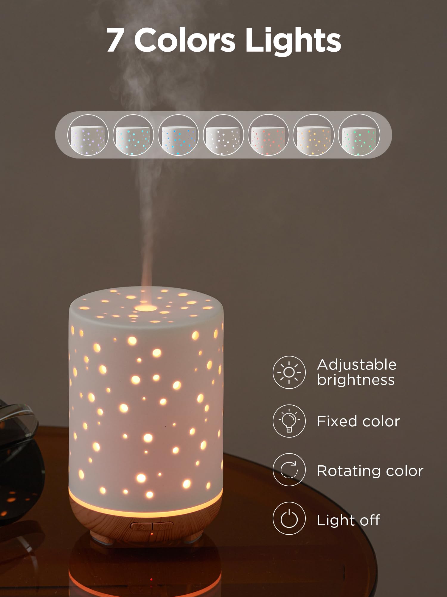 Foto 7 pulgar | Humidificador De Aire Ultrasónico De Cerámica Innogear Con Difusor De Aceite  150 Ml - Venta Internacional.