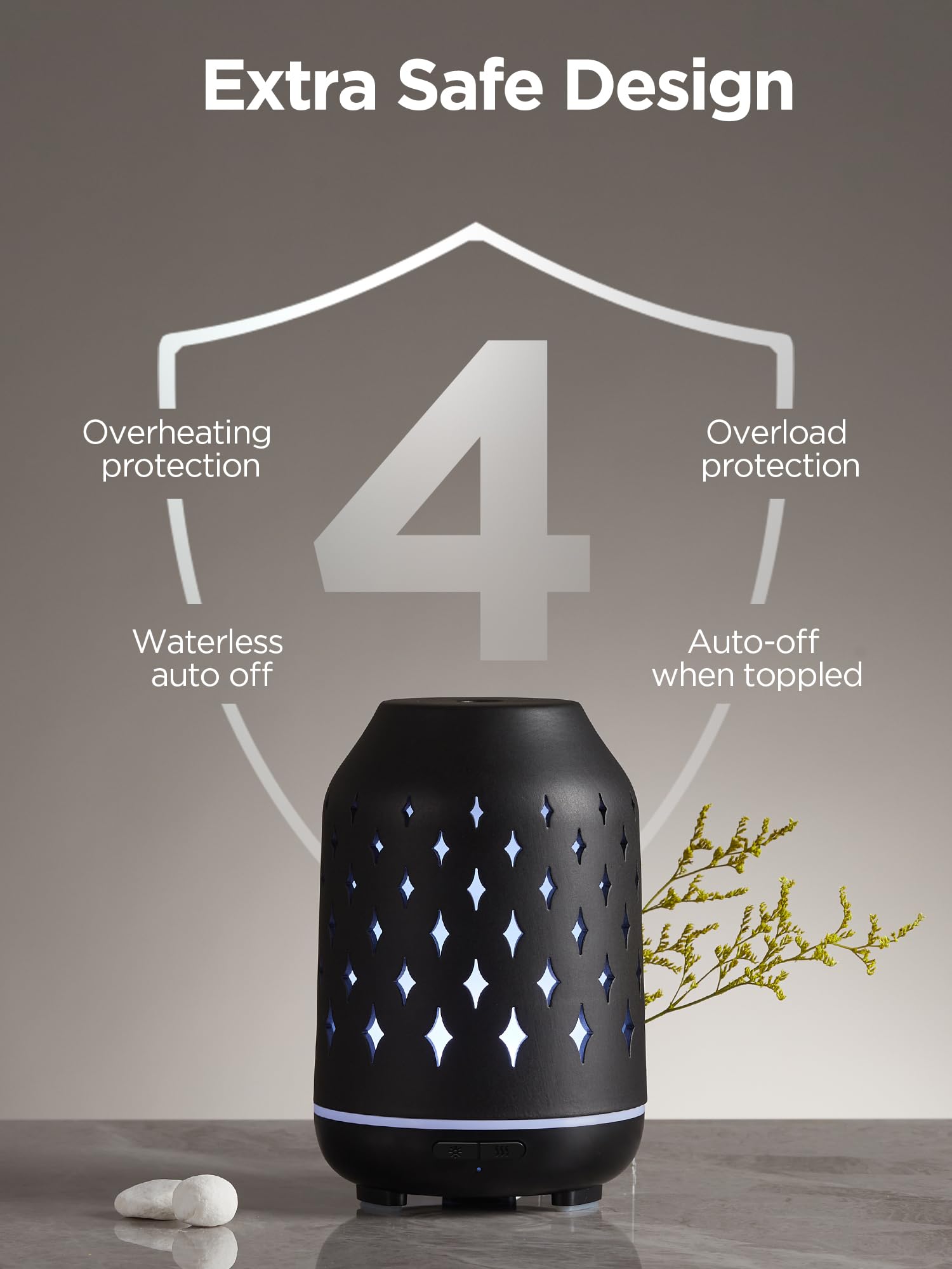 Foto 6 pulgar | Difusor De Aromaterapia Innogear  150 Ml  Cerámica Ultrasónica  Negro - Venta Internacional.