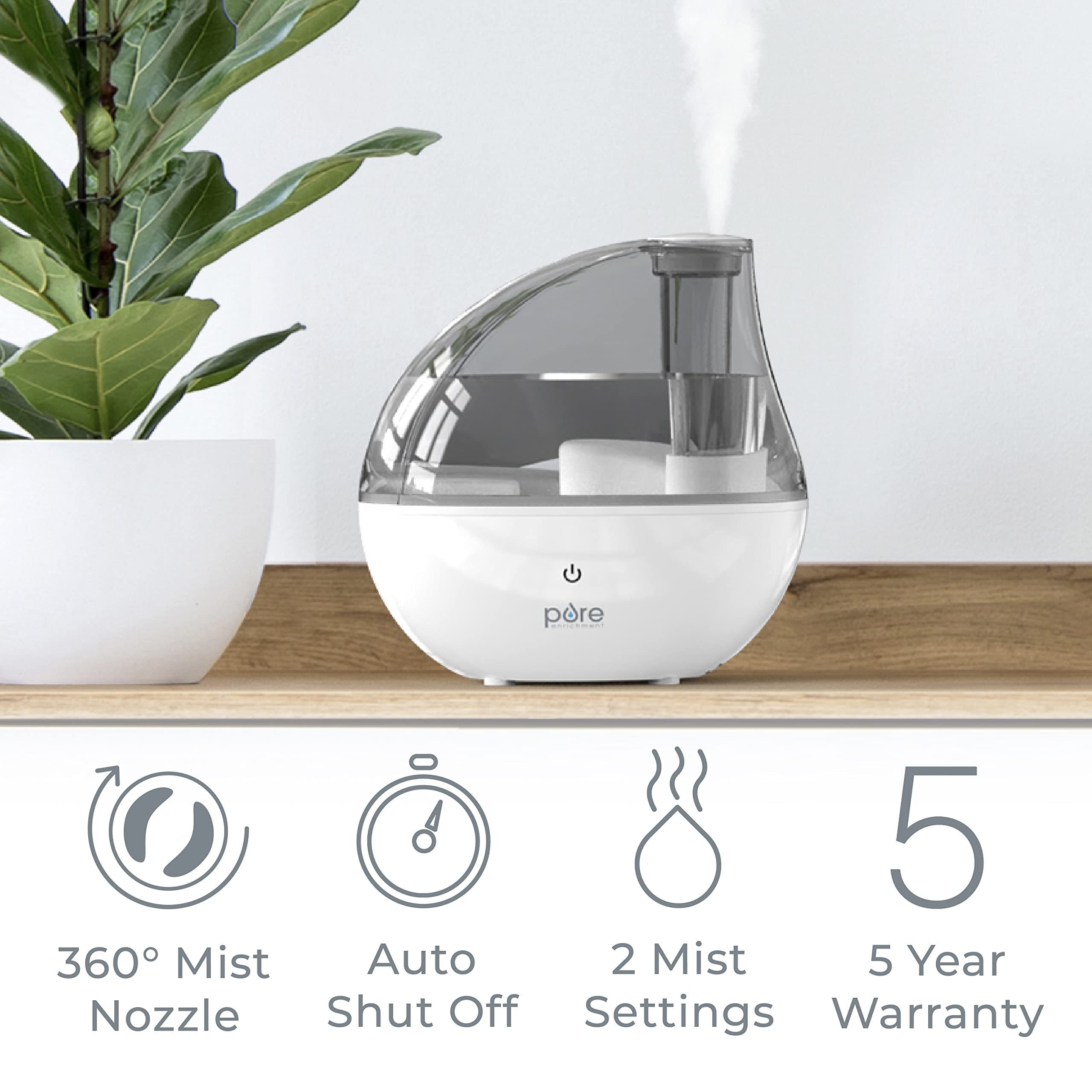 Foto 4 pulgar | Humidificador Pure Enrichment Mistaire Silver Ultrasonic Cool Mist - Venta Internacional.