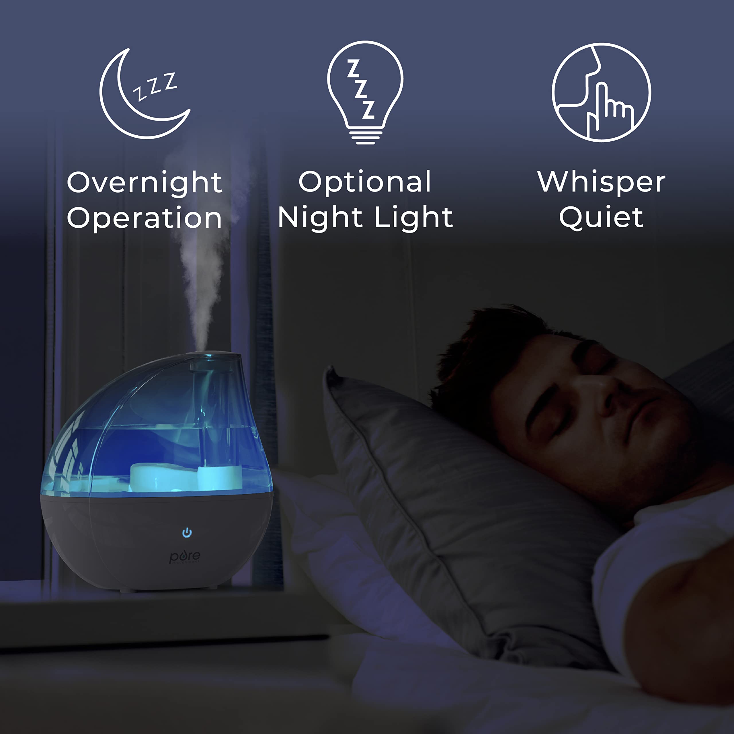 Foto 6 pulgar | Humidificador Pure Enrichment Mistaire Silver Ultrasonic Cool Mist - Venta Internacional.