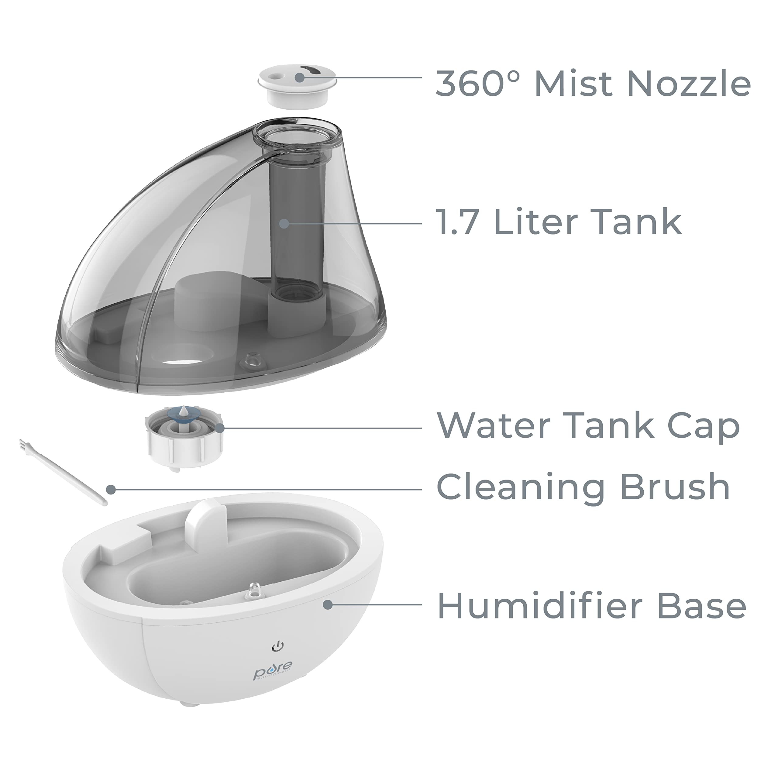 Foto 7 | Humidificador Pure Enrichment Mistaire Silver Ultrasonic Cool Mist - Venta Internacional.