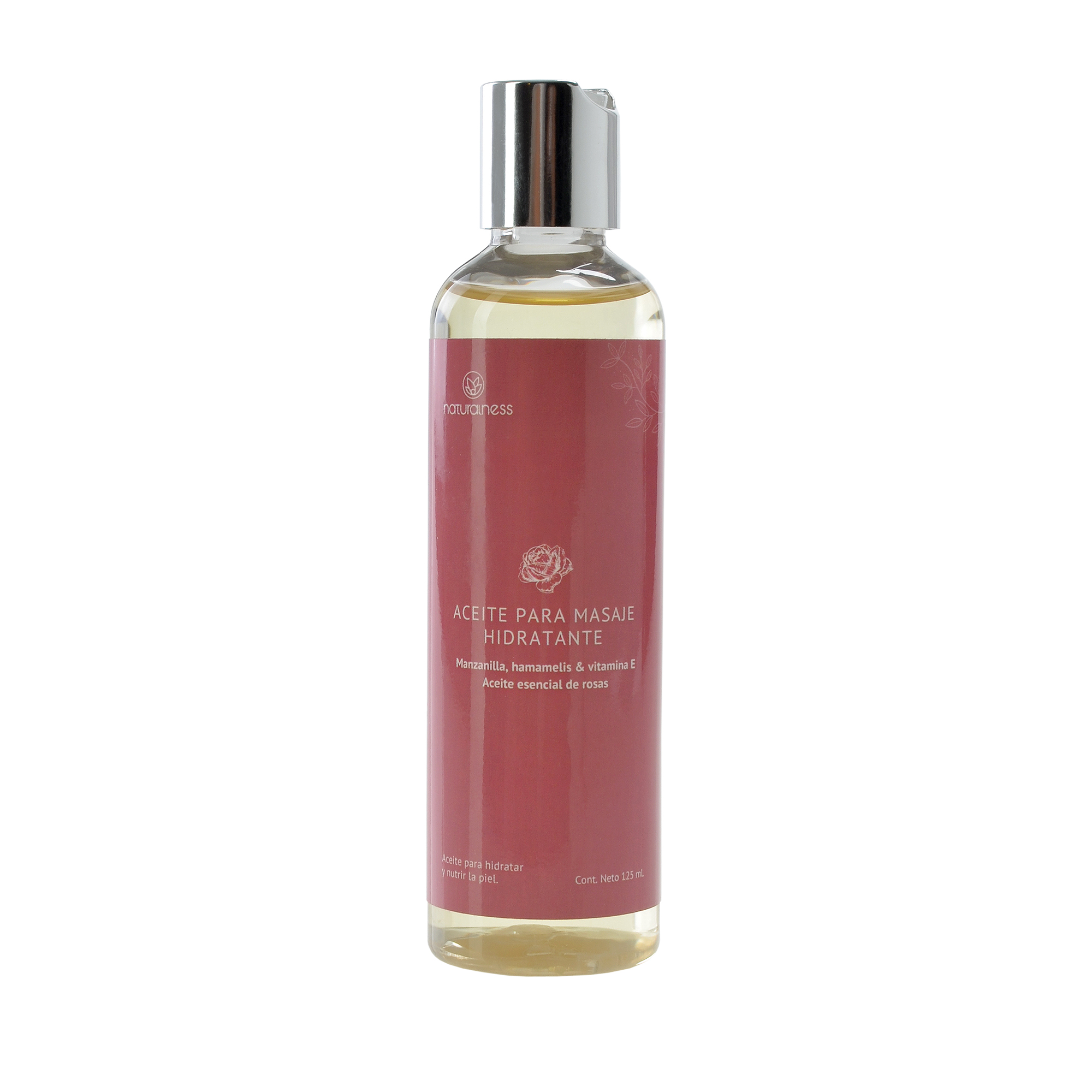 Aceite Esencial Naturalness con Aroma de Rosas para Masaje Corporal Hidratante a Base de Extractos Herbales