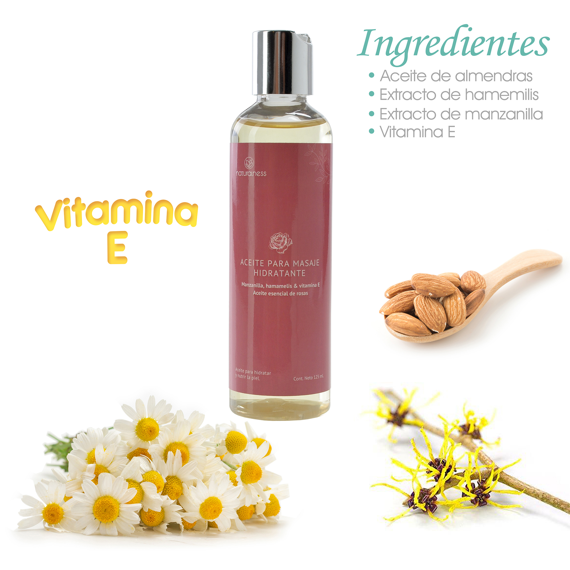 Foto 2 | Aceite Esencial Naturalness con Aroma de Rosas para Masaje Corporal Hidratante a Base de Extractos Herbales