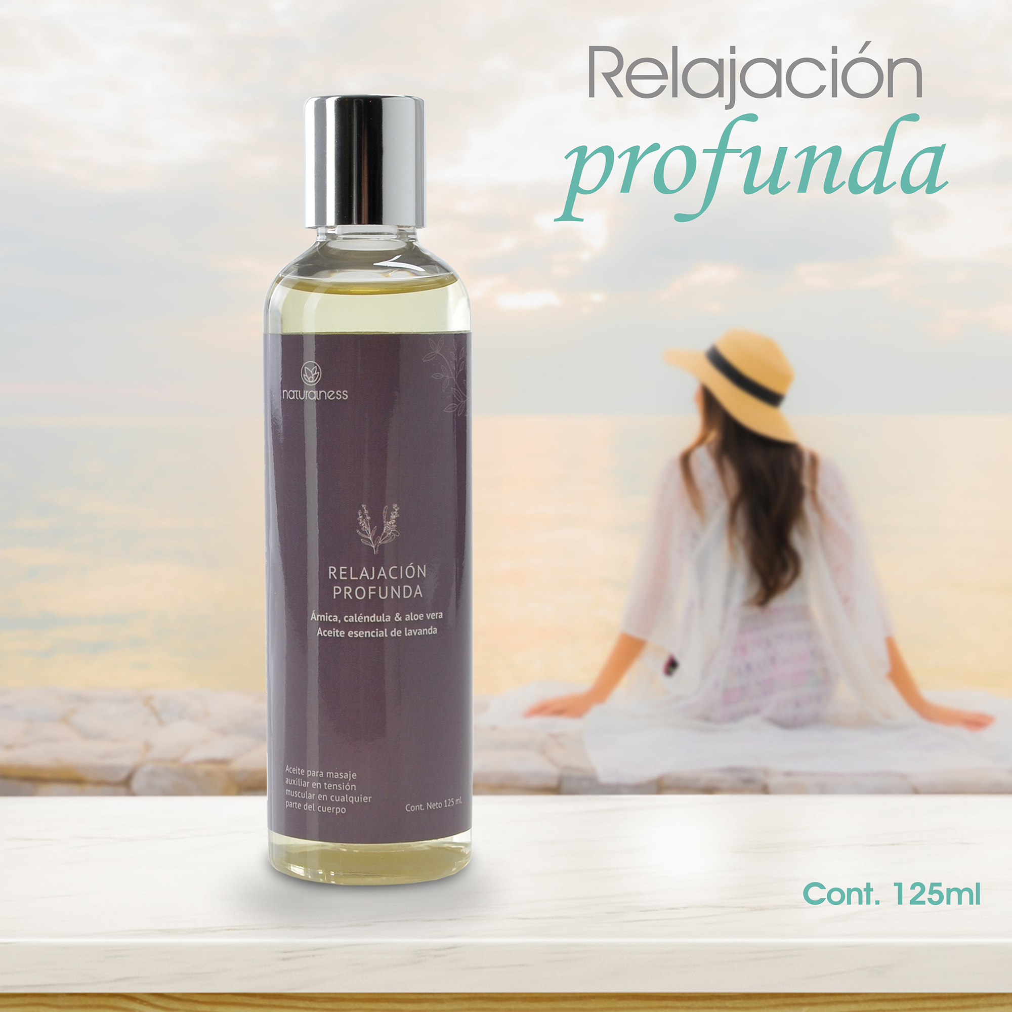 Foto 3 | Aceite Esencial Relajación Profunda Naturalness para Masaje Hecho con Extractos Herbales Naturales.