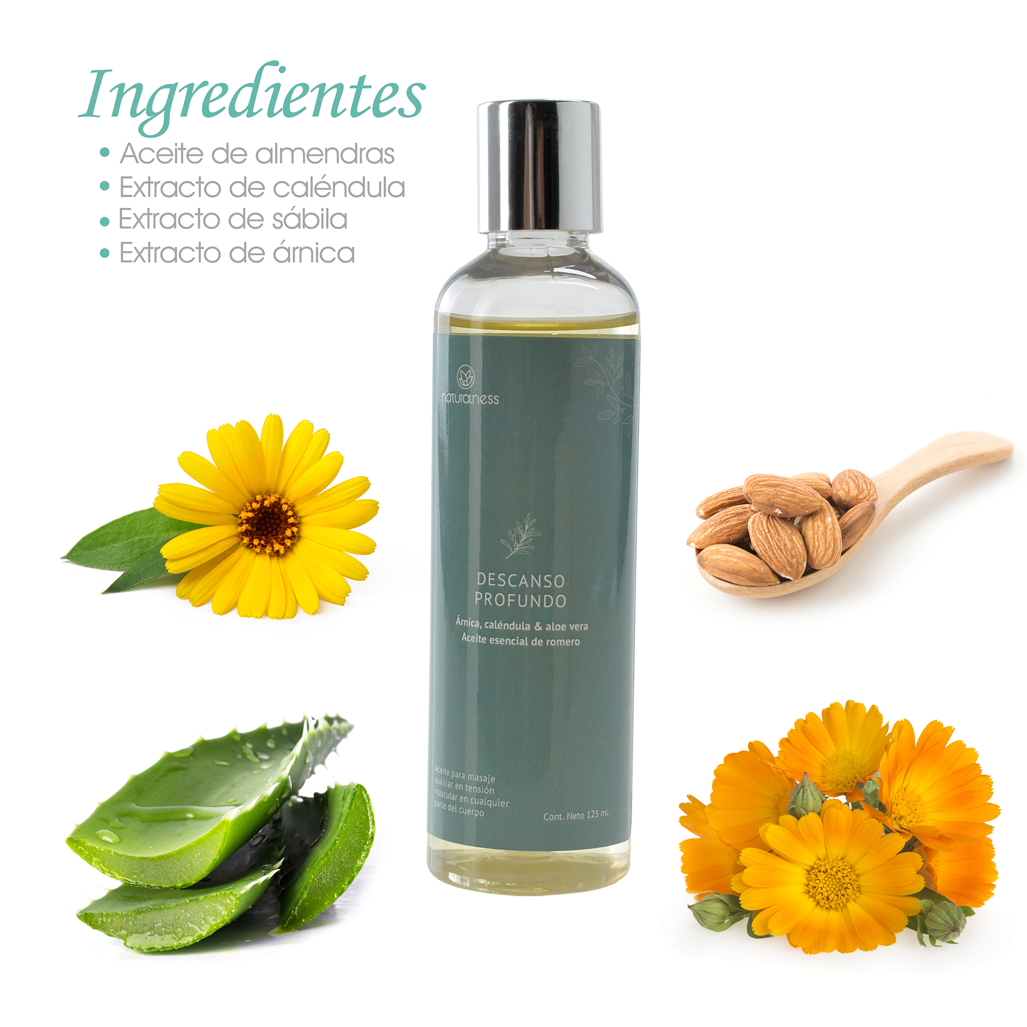 Foto 2 | Aceite Relajante para Masaje Descanso Profundo Naturalness de 125 ml