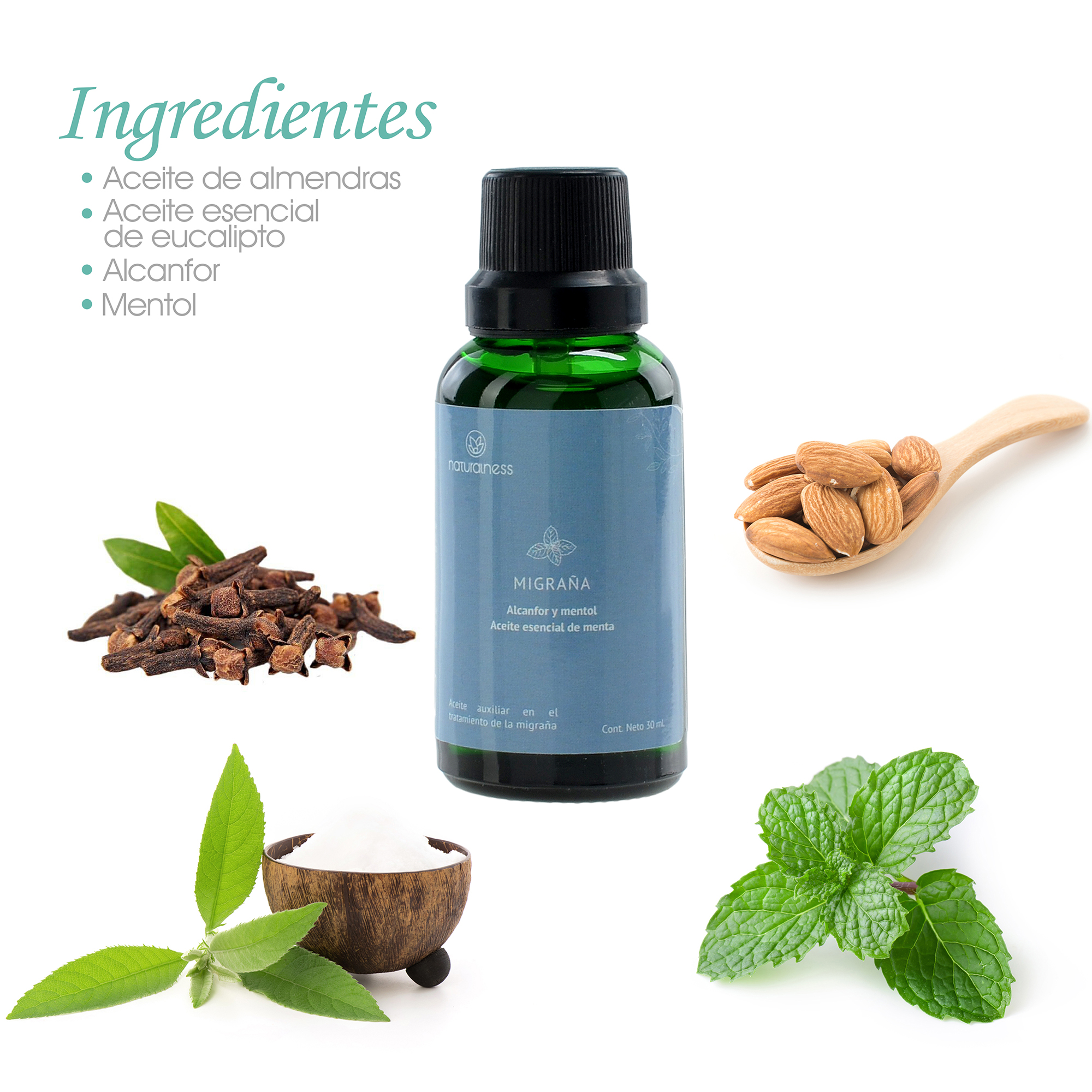 Foto 3 pulgar | Aceite Anti Migraña - Fórmula de Extractos Naturales y Aceites Esenciales 100% Puros