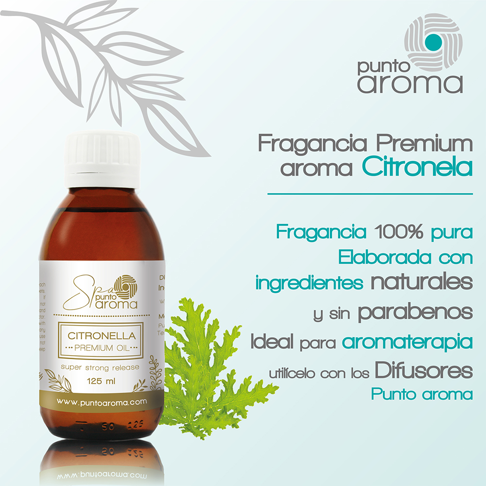 Foto 3 pulgar | Aceite Esencial, Ideal para Difusor Humificador Sahumerio - Punto Aroma - Frasco de 125 ml - Citronela