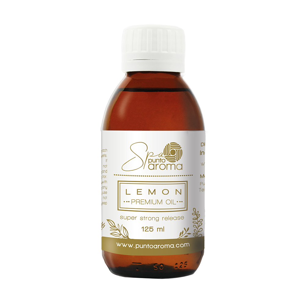 Aceite Esencial, Ideal para Difusor Humificador Sahumerio - Punto Aroma - Frasco de 125 ml - Limón