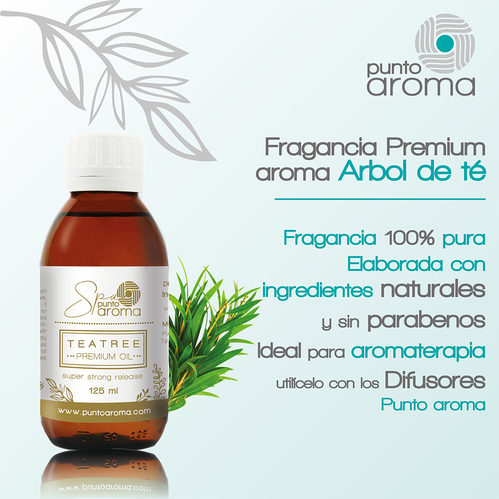 Foto 3 pulgar | Aceite Esencial, Ideal para Difusor Humificador Sahumerio - Punto Aroma - Frasco de 125 ml - Árbol de té