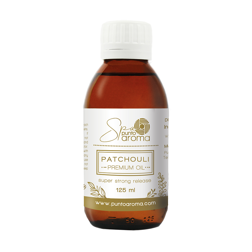 Aceite Esencial Ideal para Difusor Humificador Sahumerio - Punto Aroma - Frasco de 125 ml Patchouli